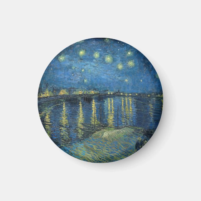 Starry Night Over the Rhone (1888) Vincent van Gog Magnet (Framsidan)
