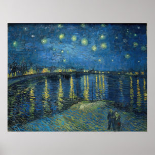 Starry Night Over the Rhone (1888) Vincent van Gog Poster