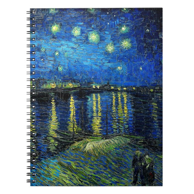 Starry Night Over the Rhone av Vincent Van Gogh Anteckningsbok (Framsidan)
