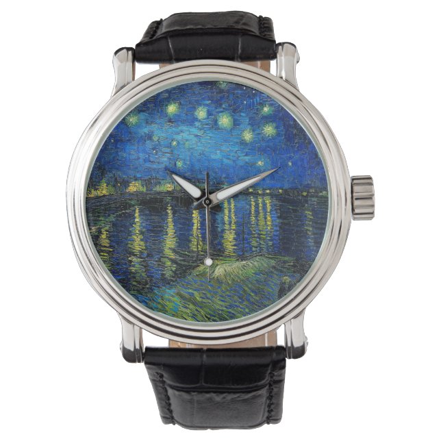 Starry Night Over the Rhone av Vincent Van Gogh Armbandsur (Framsida)