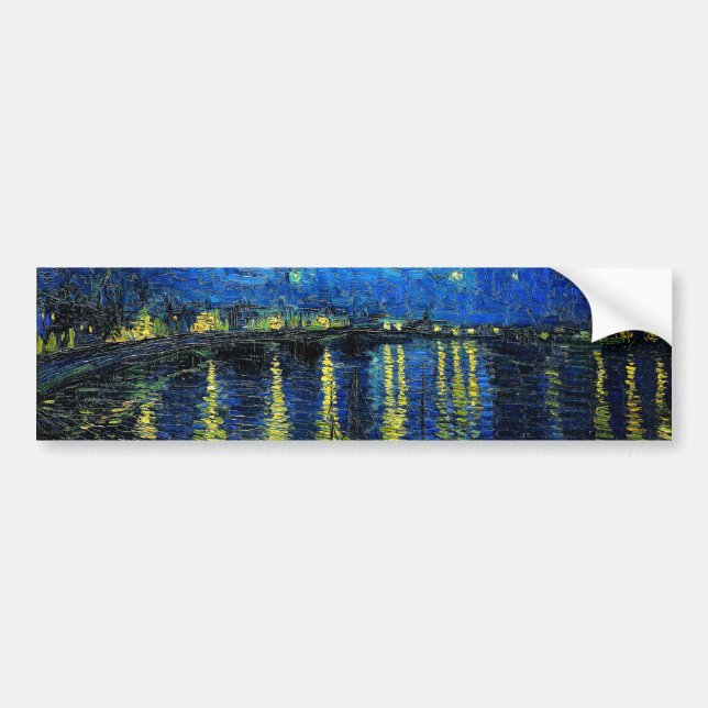 Starry Night Over the Rhone av Vincent Van Gogh Bildekal (Framsidan)
