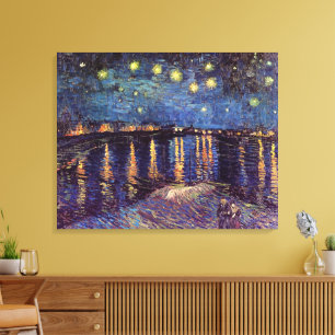 Starry Night Over the Rhone av Vincent van Gogh Canvastryck