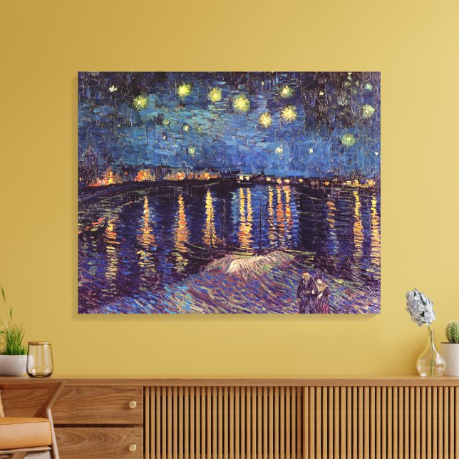 Starry Night Over the Rhone av Vincent van Gogh Canvastryck (Insitu (Vardagsrum))