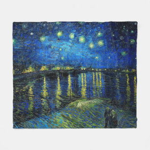 Starry Night Over the Rhone av Vincent Van Gogh Fleecefilt