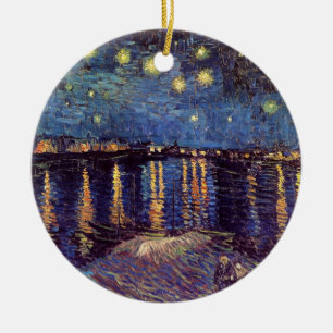 Starry Night Over the Rhone av Vincent van Gogh Julgransprydnad Keramik
