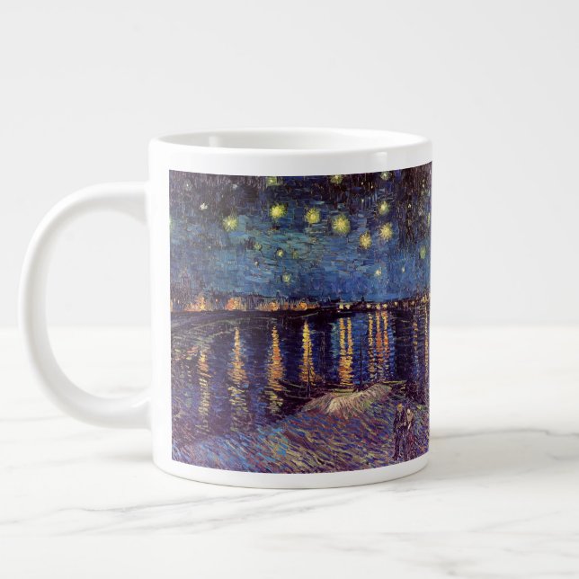 Starry Night Over the Rhone av Vincent van Gogh Jumbo Mugg (Vänster)