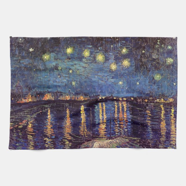 Starry Night Over the Rhone av Vincent van Gogh Kökshandduk (Horisontell)