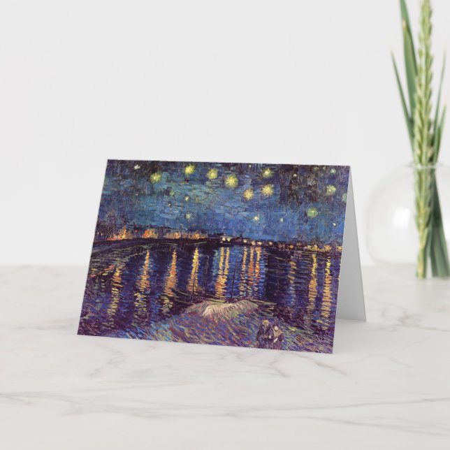 Starry Night Over the Rhone av Vincent van Gogh Kort (Framsida)