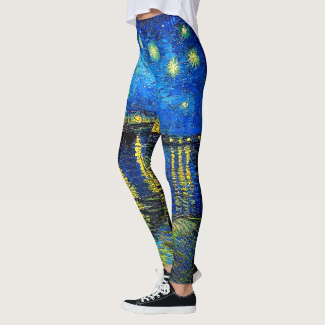 Starry Night Over the Rhone av Vincent Van Gogh Leggings (Vänster)