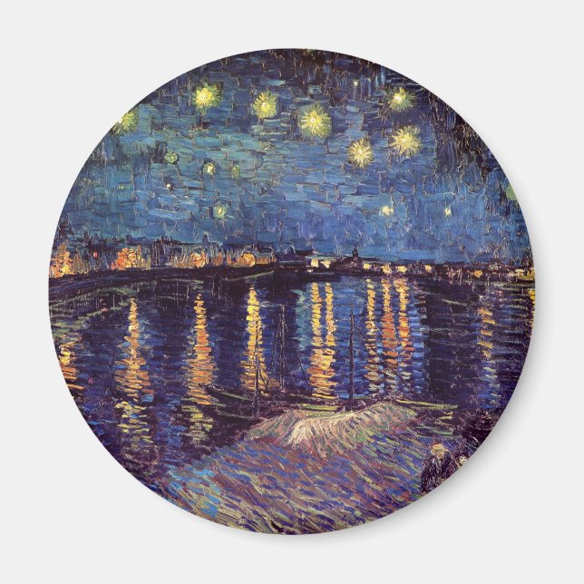 Starry Night Over the Rhone av Vincent van Gogh Magnet (Framsidan)