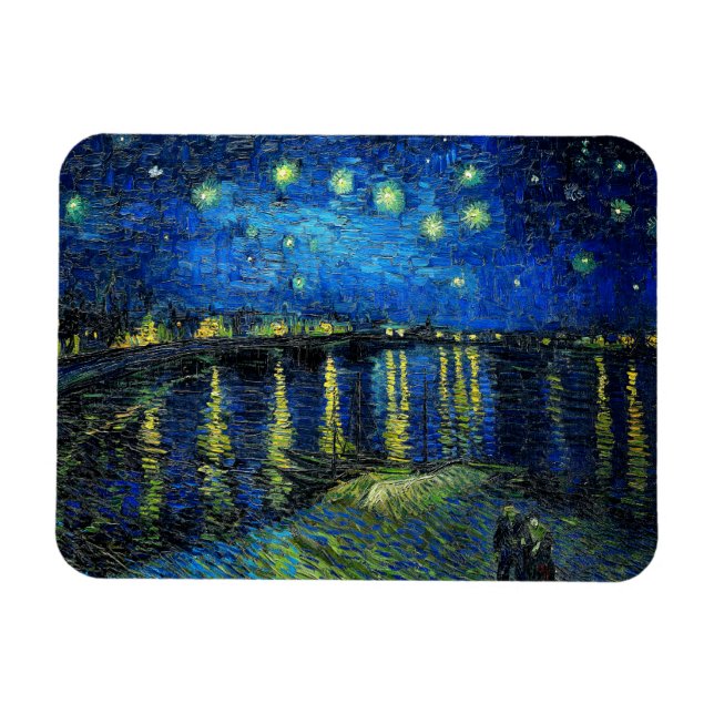 Starry Night Over the Rhone av Vincent Van Gogh Magnet (Horisontell)