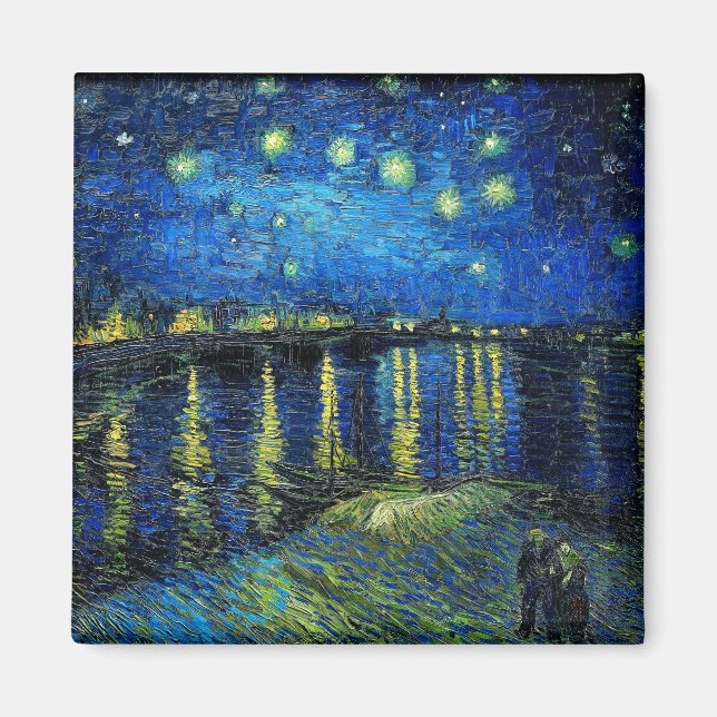Starry Night Over the Rhone av Vincent Van Gogh Magnet (Framsidan)