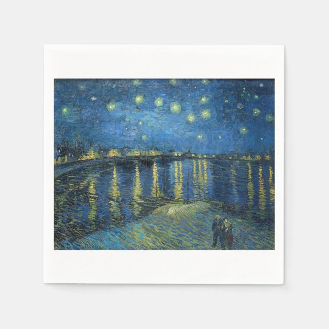 Starry Night Over the Rhone av Vincent van Gogh Pappersservett (Framsidan)