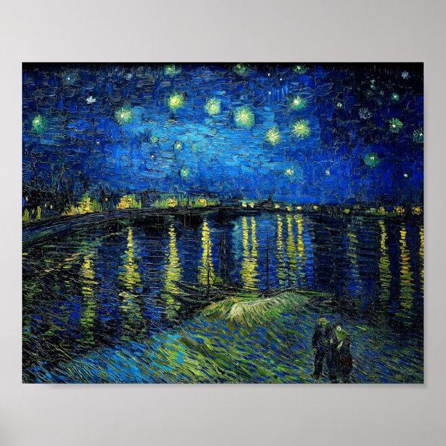 Starry Night Over the Rhone av Vincent Van Gogh Poster (Framsidan)