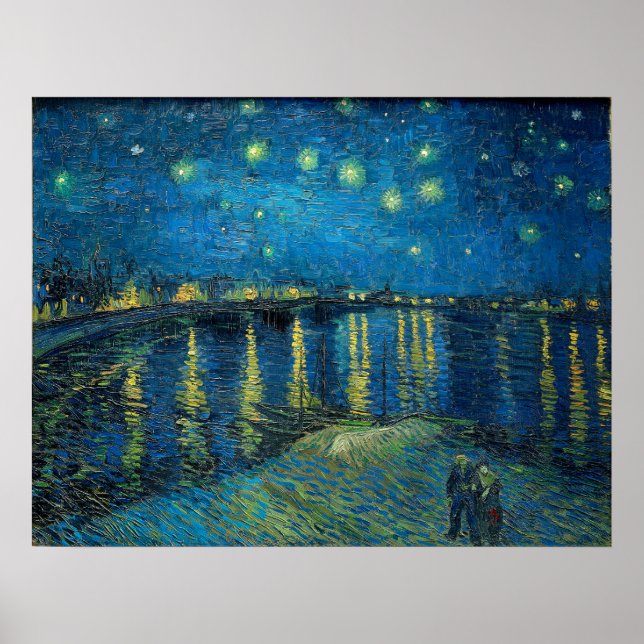 Starry Night Over the Rhone av Vincent van Gogh Poster (Framsidan)