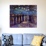Starry Night Over the Rhone av Vincent van Gogh Poster<br><div class="desc">Vincent van Gogh, som är en vintage bra konst post impressionism nautiskt sjölandskap, har påbörjat natten över Rhen. En havsvy över Rhendinfloden nattetid med stjärnor i himlar som skakar i reflektionen. Om konstnären: Vincent Willem van Gogh (1853-1890) var en av de mest berömd Post impressionist-målarna under sin tid. Hans arbete...</div>