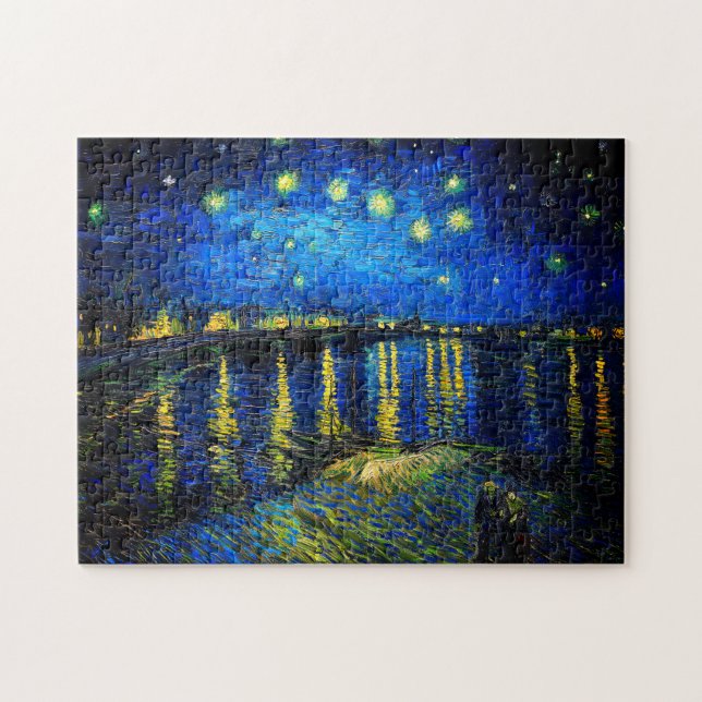 Starry Night Over the Rhone av Vincent Van Gogh Pussel (Horisontell)