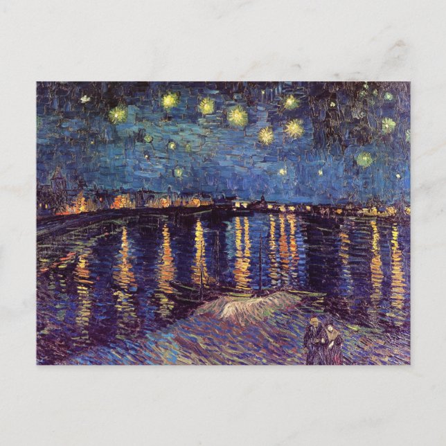Starry Night Over the Rhone av Vincent van Gogh Vykort (Framsida)