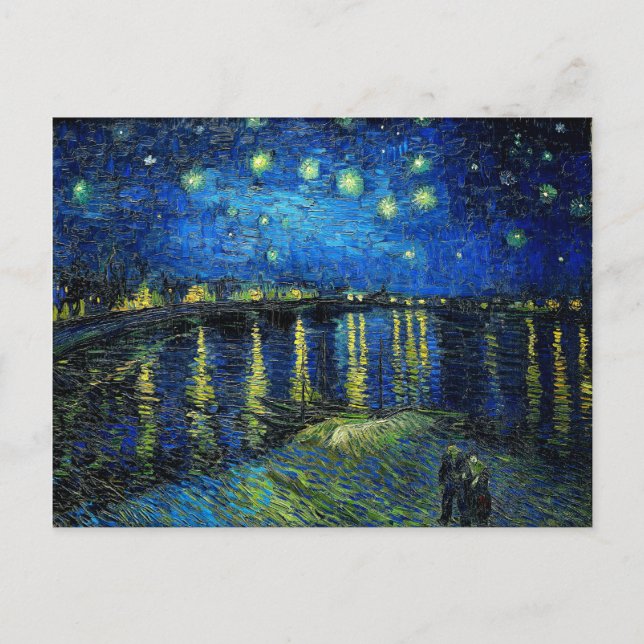 Starry Night Over the Rhone av Vincent Van Gogh Vykort (Framsida)