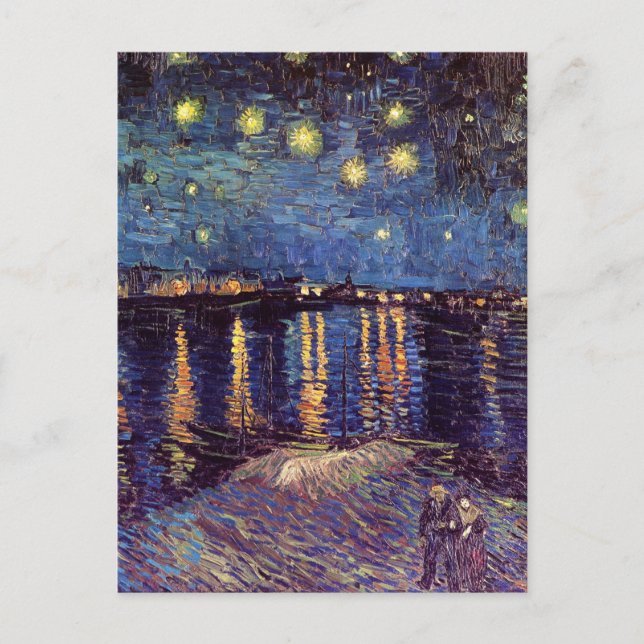 Starry Night Over the Rhone av Vincent van Gogh Vykort (Framsida)