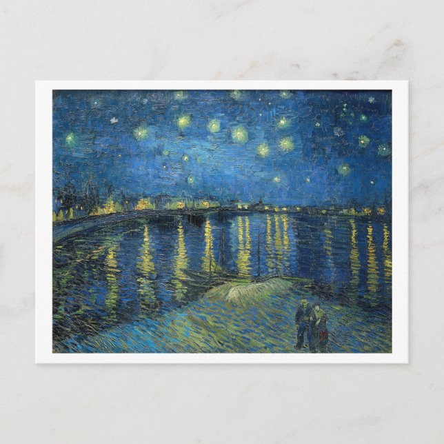 Starry Night Over the Rhone av Vincent Van Gogh Vykort (Framsida)