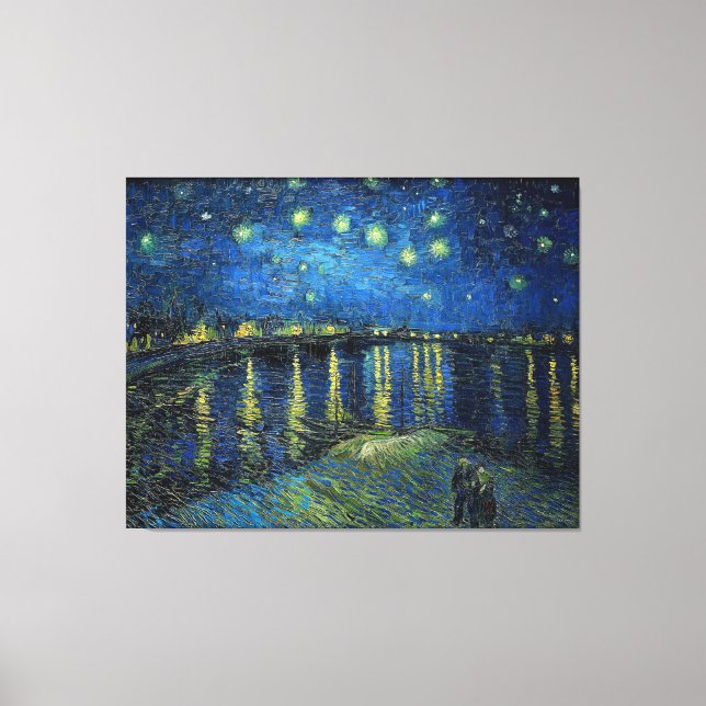 Starry Night over the Rhone by Van Gogh Canvastryck (Framsida)