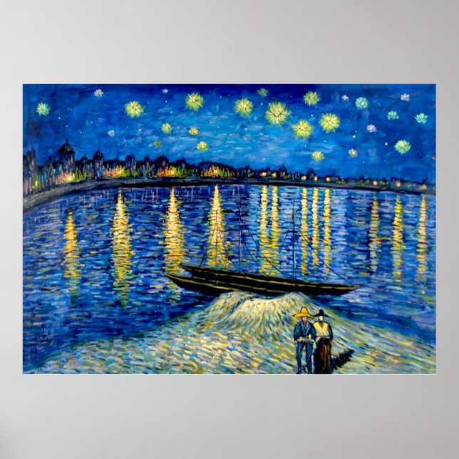 Starry Night Over the Rhône by Vicent van Gogh Poster (Framsidan)