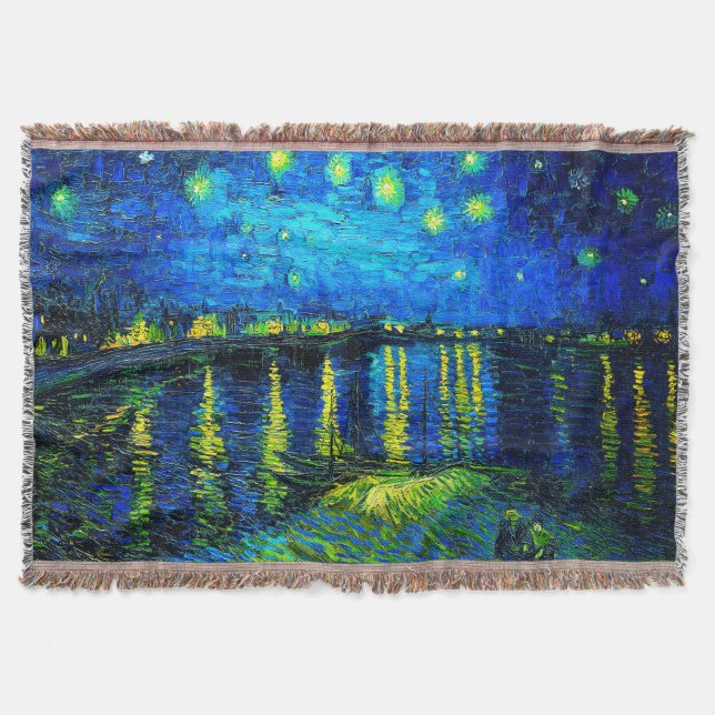 Starry Night Over the Rhone by Vincent Van Gogh Filt (Framsidan)