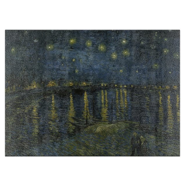 Starry Night Over the Rhône, oljemålning Van Gogh (Framsidan)