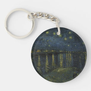 Starry Night Over the Rhône, oljemålning Van Gogh