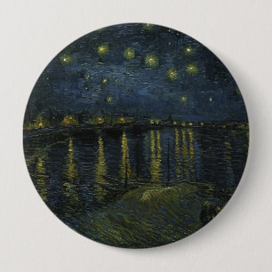 Starry Night Over the Rhône, oljemålning Van Gogh Knapp