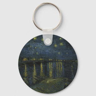 Starry Night Over the Rhône, oljemålning Van Gogh Nyckelring