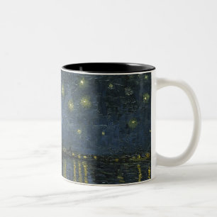 Starry Night Over the Rhône, oljemålning Van Gogh Två-Tonad Mugg