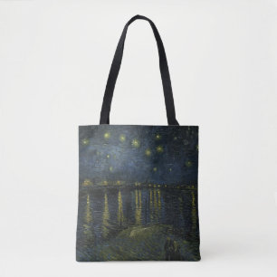 Starry Night Over the Rhône, oljemålning Van Gogh Tygkasse