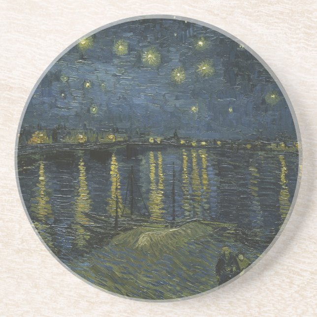 Starry Night Over the Rhône, oljemålning Van Gogh Underlägg (Framsidan)
