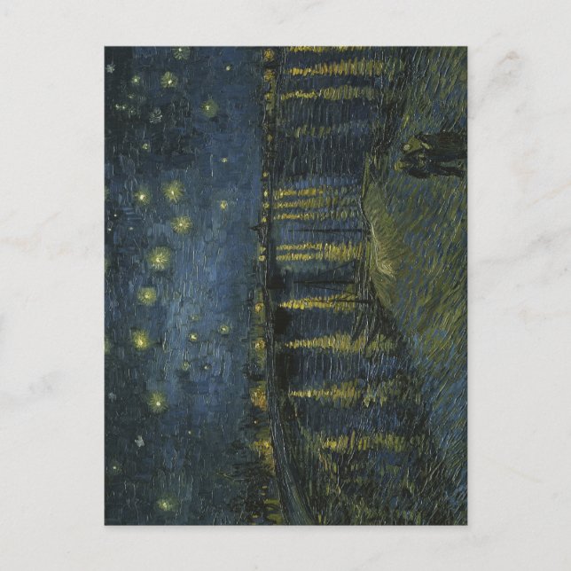 Starry Night Over the Rhône, oljemålning Van Gogh Vykort (Framsida)