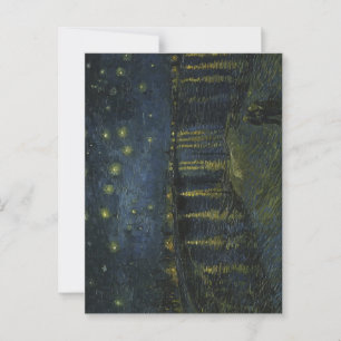 Starry Night Over the Rhône, oljemålning Van Gogh Vykort