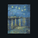 Starry Night Over the Rhone, Van Gogh, 1888 Fleecefilt<br><div class="desc">Van Gogh - firande i konstens mästare</div>