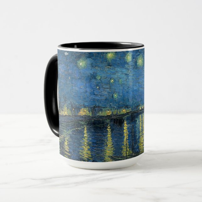 Starry Night Over the Rhône-Vincent van Gogh Mugg (Framsida vänster)