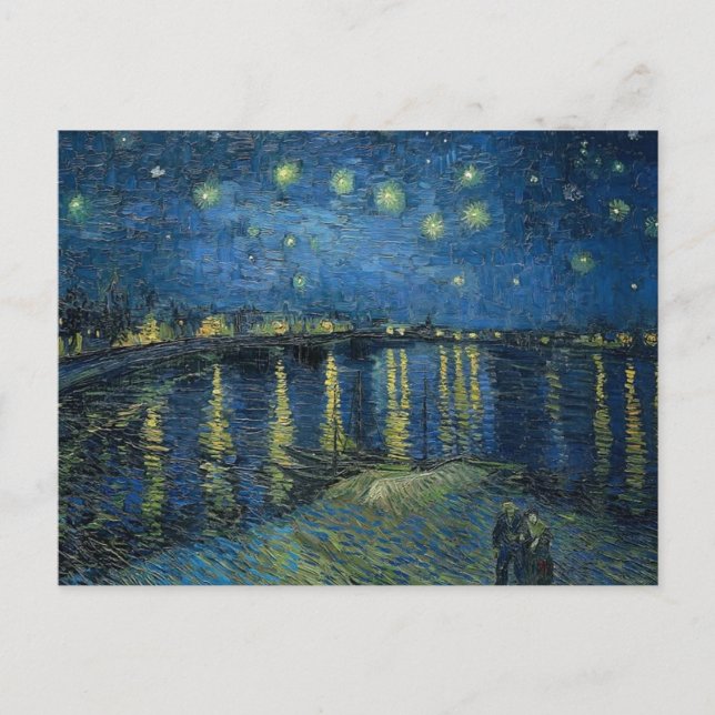 Starry Night Over the Rhône Vincent van Gogh Vykort (Framsida)