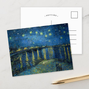 Starry Night Over the Rhône   Vincent Van Gogh Vykort