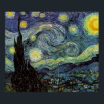 Starry Night Painting by van Gogh Poster<br><div class="desc">Post-Impressionist Ligcape Painting by Vincent van Gogh - Klassiska mästerverk</div>