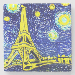 Starry Night Paris Frankrike Stenunderlägg