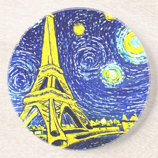 Starry Night Paris Frankrike Underlägg (Framsidan)