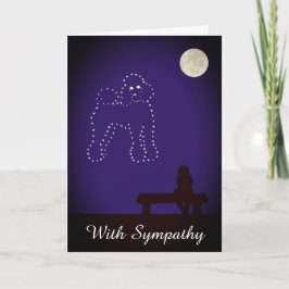 Starry Night Pet Pudel Hund Sympathy Kort