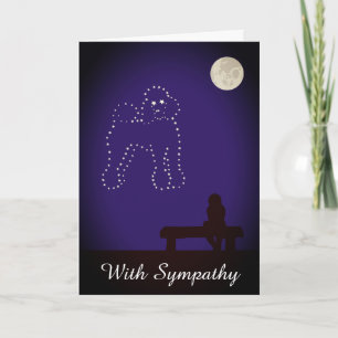 Starry Night Pet Pudel Hund Sympathy Kort