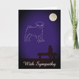 Starry Night Pet Pug Hund Sympathy Kort