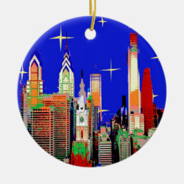 Starry Night Philadelphia Julgransprydnad Keramik