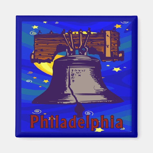 Starry Night Philadelphia Liberty Bell Magnet (Framsidan)