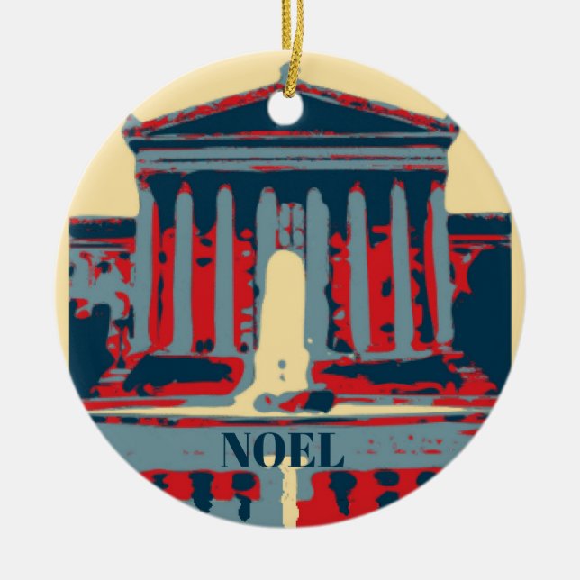 Starry Night Philadelphia, redigera text Julgransprydnad Keramik (Framsidan)